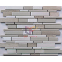 Cracked Ceramic with Marble Strip Mosaic (CFS640)